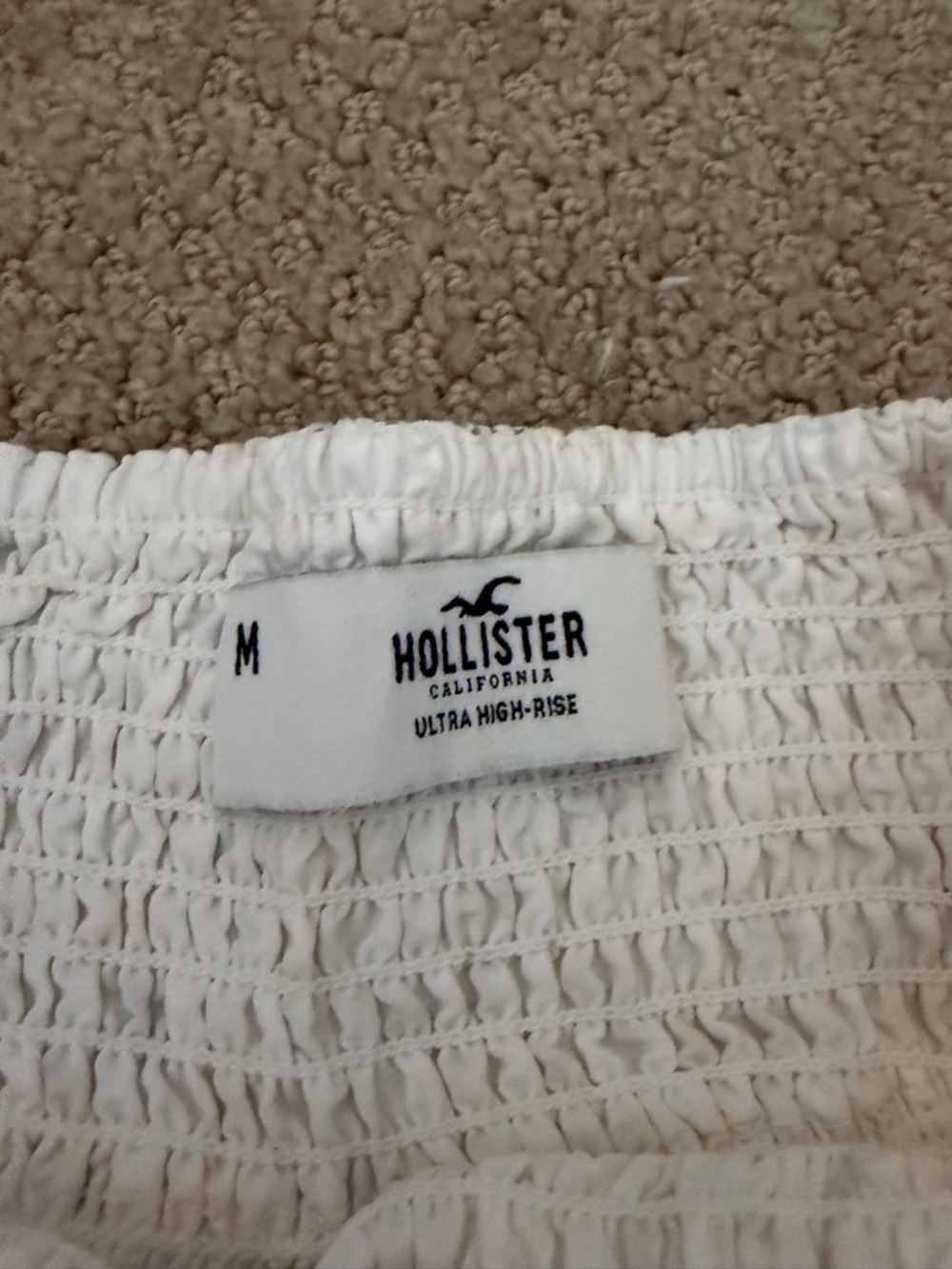 Hollister White Mini Skirt with Yellow Floral Print - Picture 2 of 2